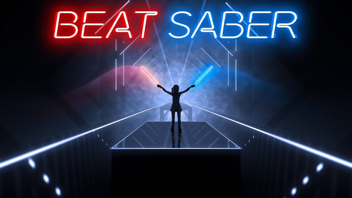 Игры будущего beat saber. Игра Beat saber. Beat saber VR обложка игры. Бит Сайбер VR. Игра для ВР Beat saber.