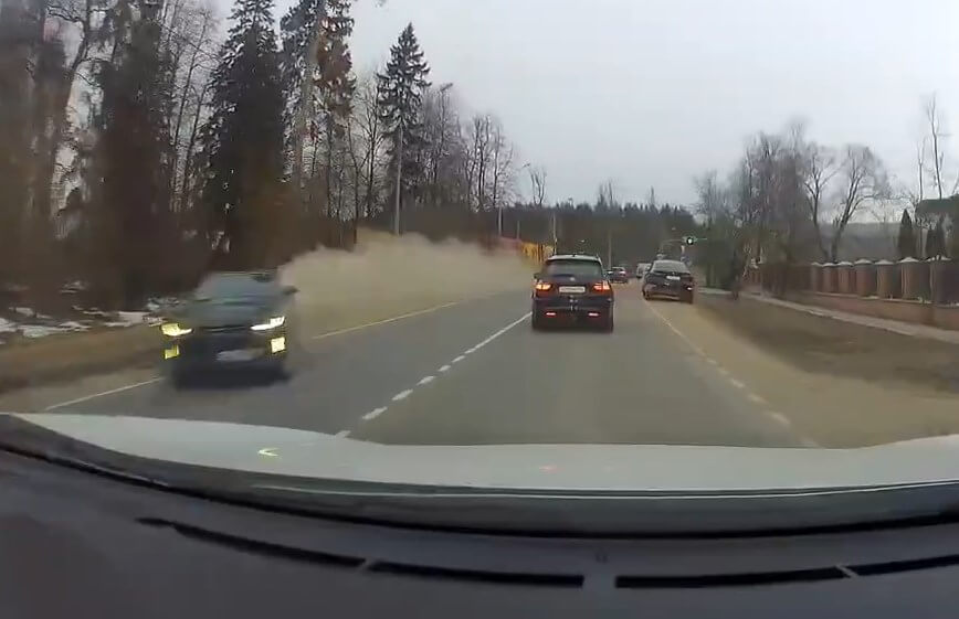 момент аварии с видеорегистратора 