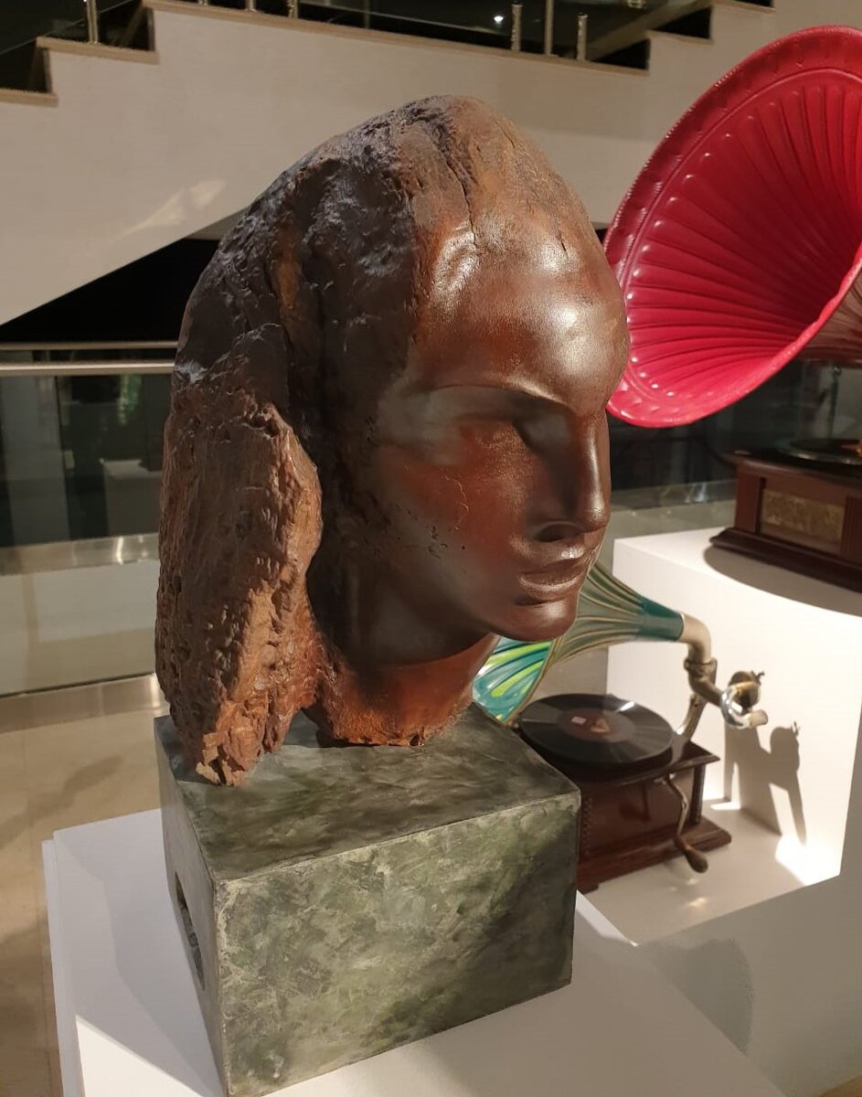 С.Д.Эрьзя (1876-1959) Голова девушки. Слепок с оригинала. Гипс тонированный. 2018. Оригинал кебрачо. 1948