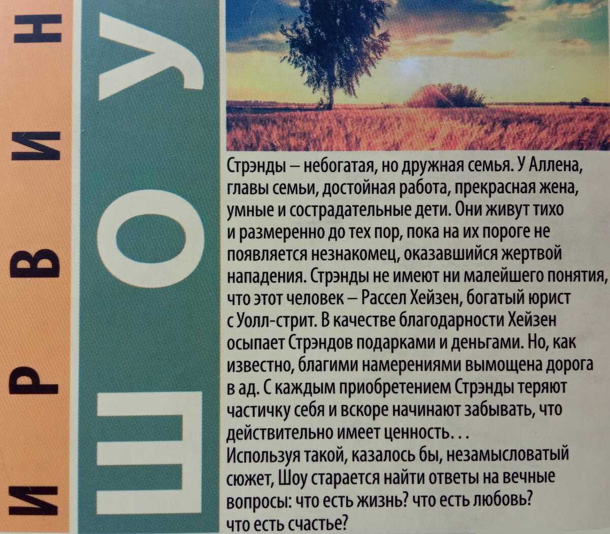 Аннотация с обложки купленной книги.