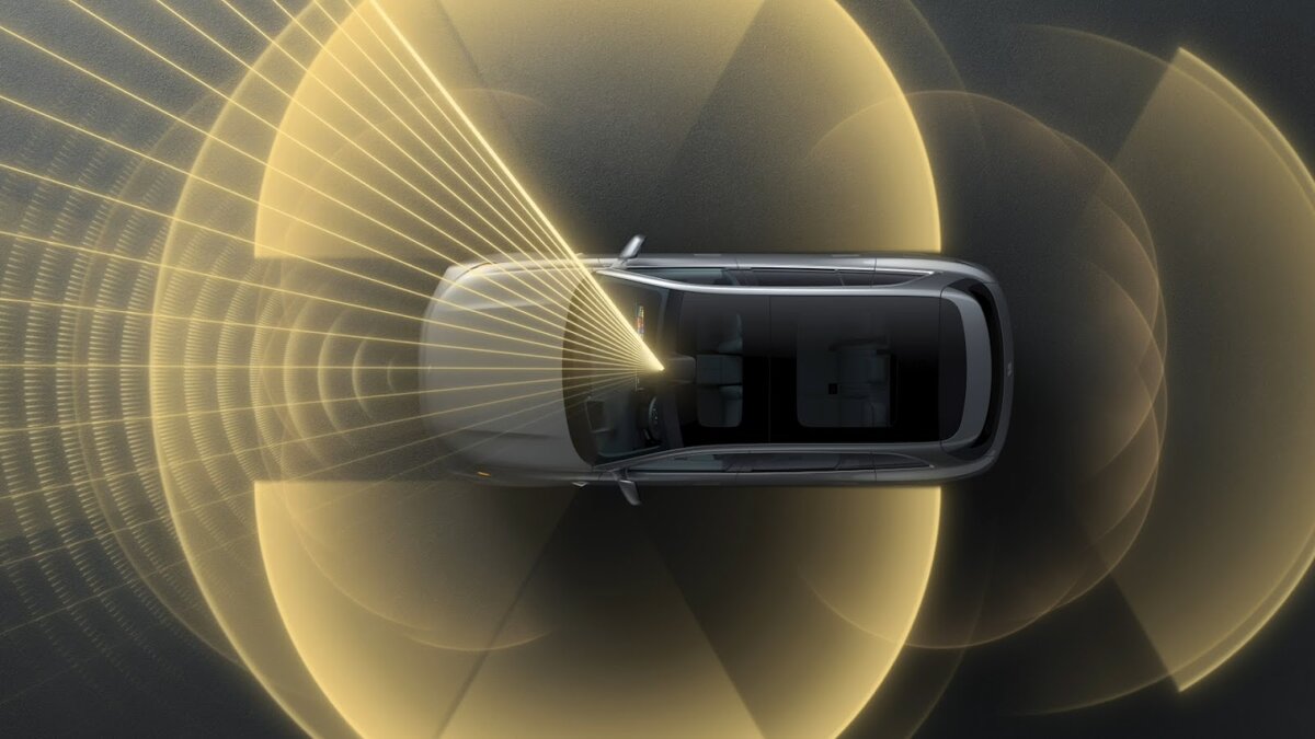 Лазерный проектор на электромобиле