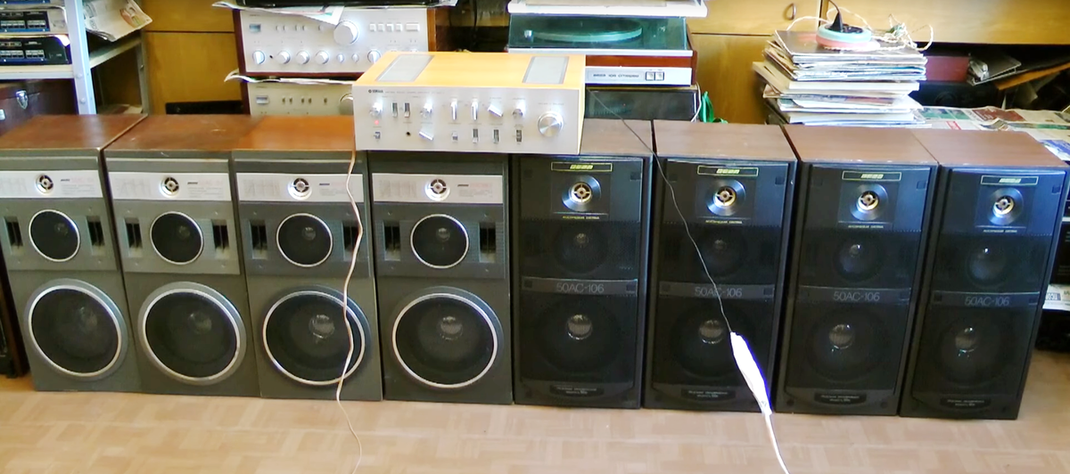 Yamaha ca-1000II и колонки Вега