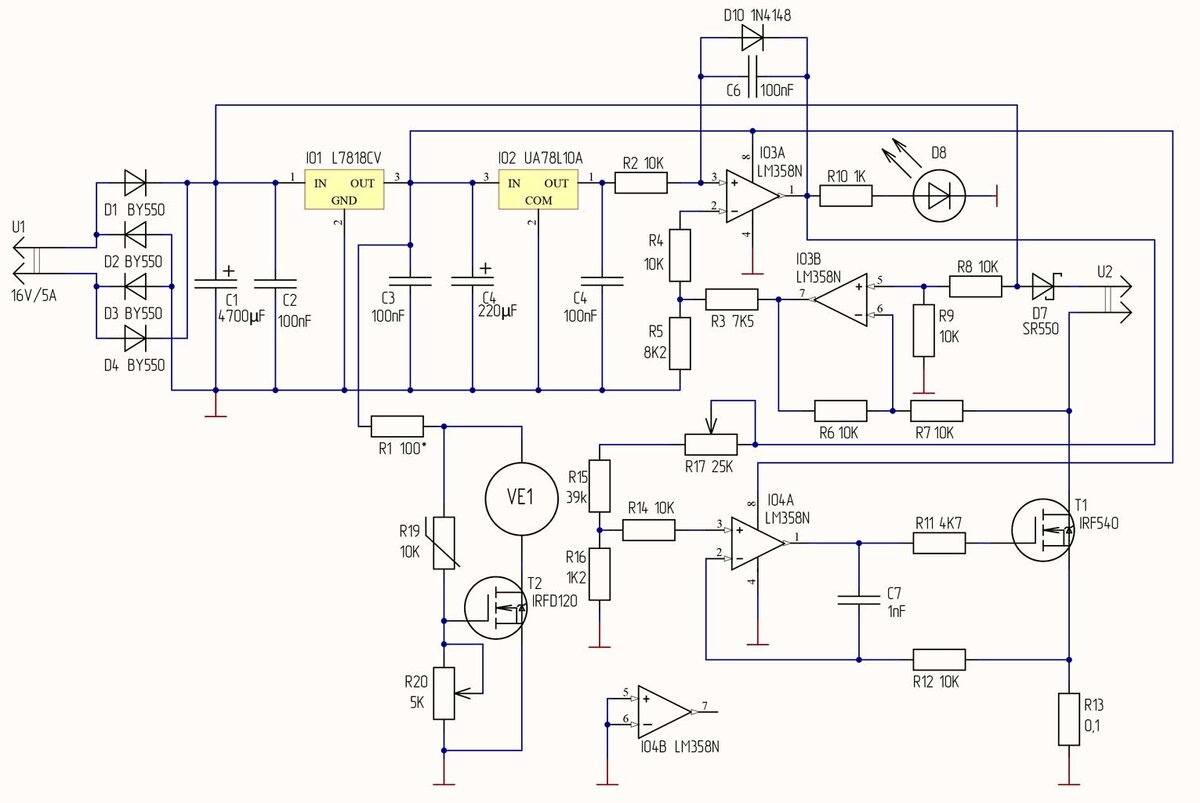 Принципиальная схема зарядного устройства