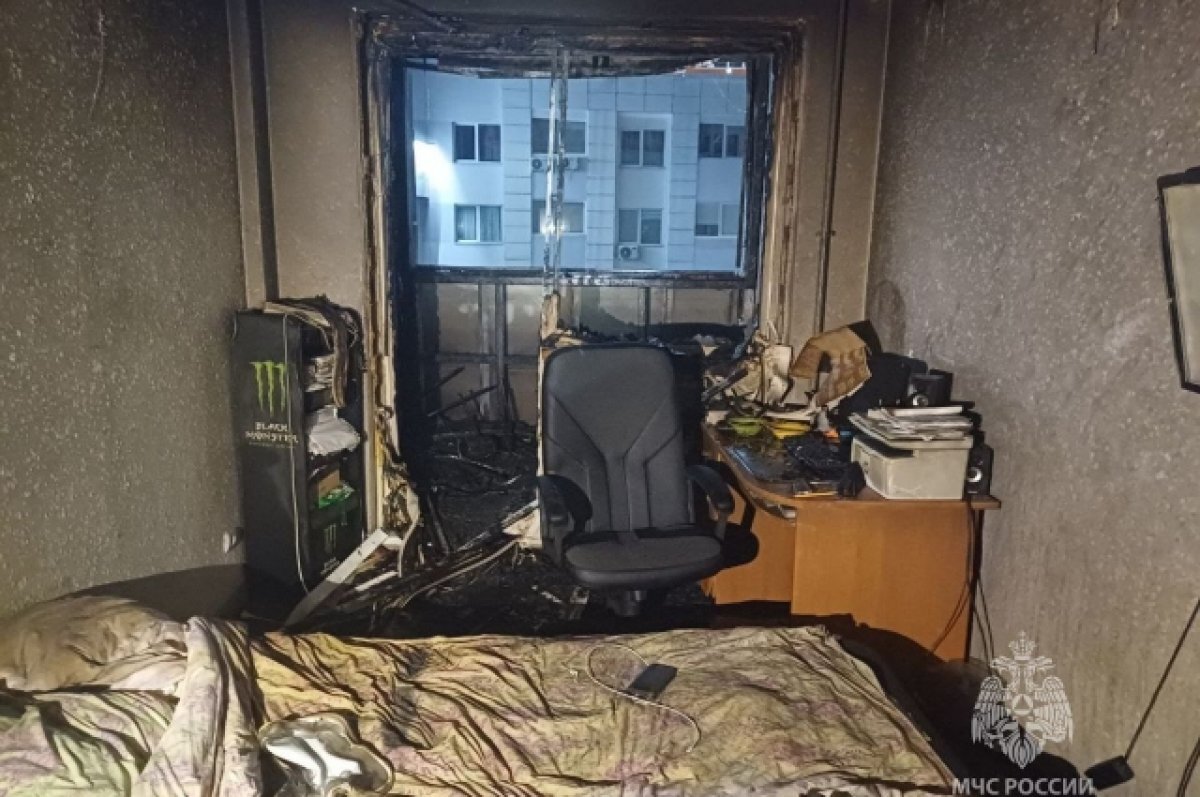    В многоэтажке в Барнауле произошел ночной пожар