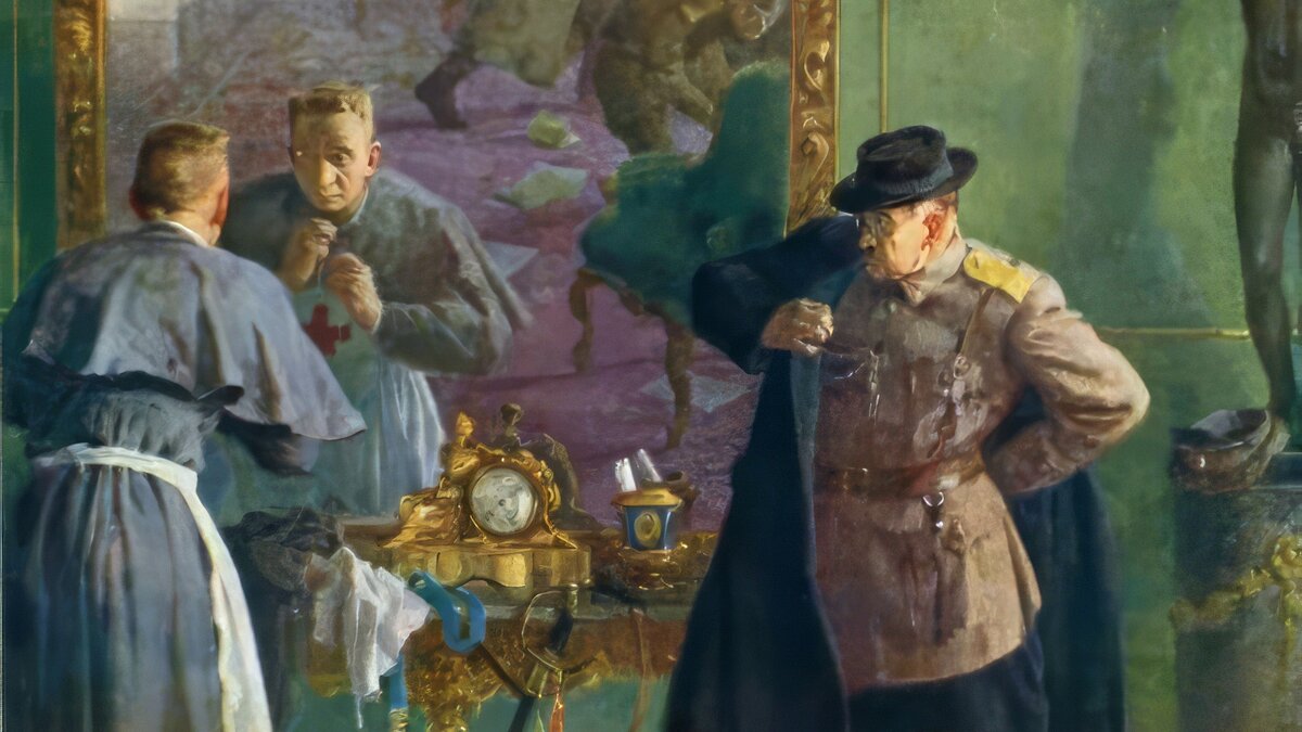 «Последний выход Керенского». Кукрыниксы, 1957 год