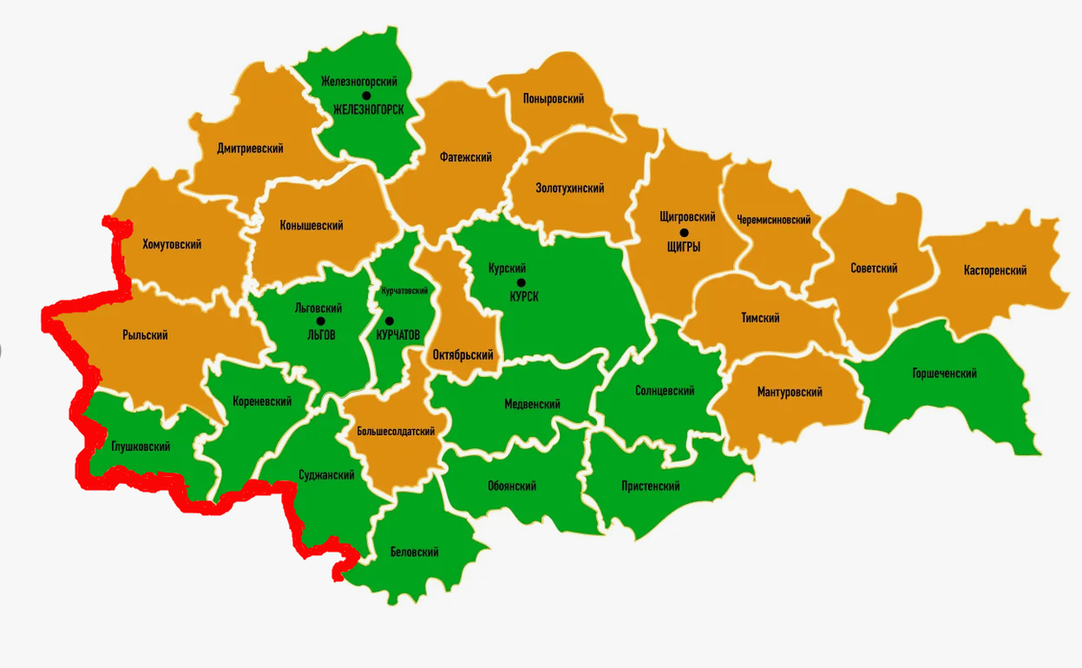 Карта: Курск. Курская область. Картат Курской обоатси.