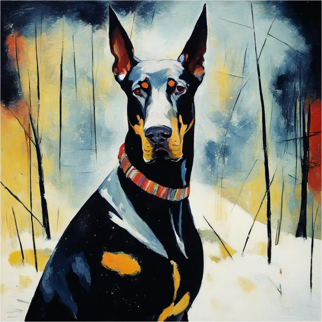 Наш сосед - доберман.