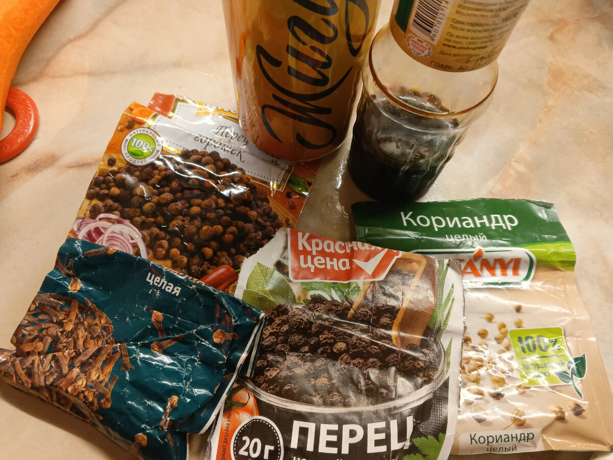 фото автора, специи для маринада и пиво