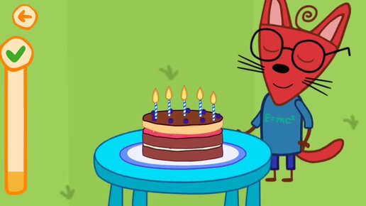 Игра для малышей Три Кота 🐱 🐱 🐱 День рождение Шурупа 🎂🍓🍊