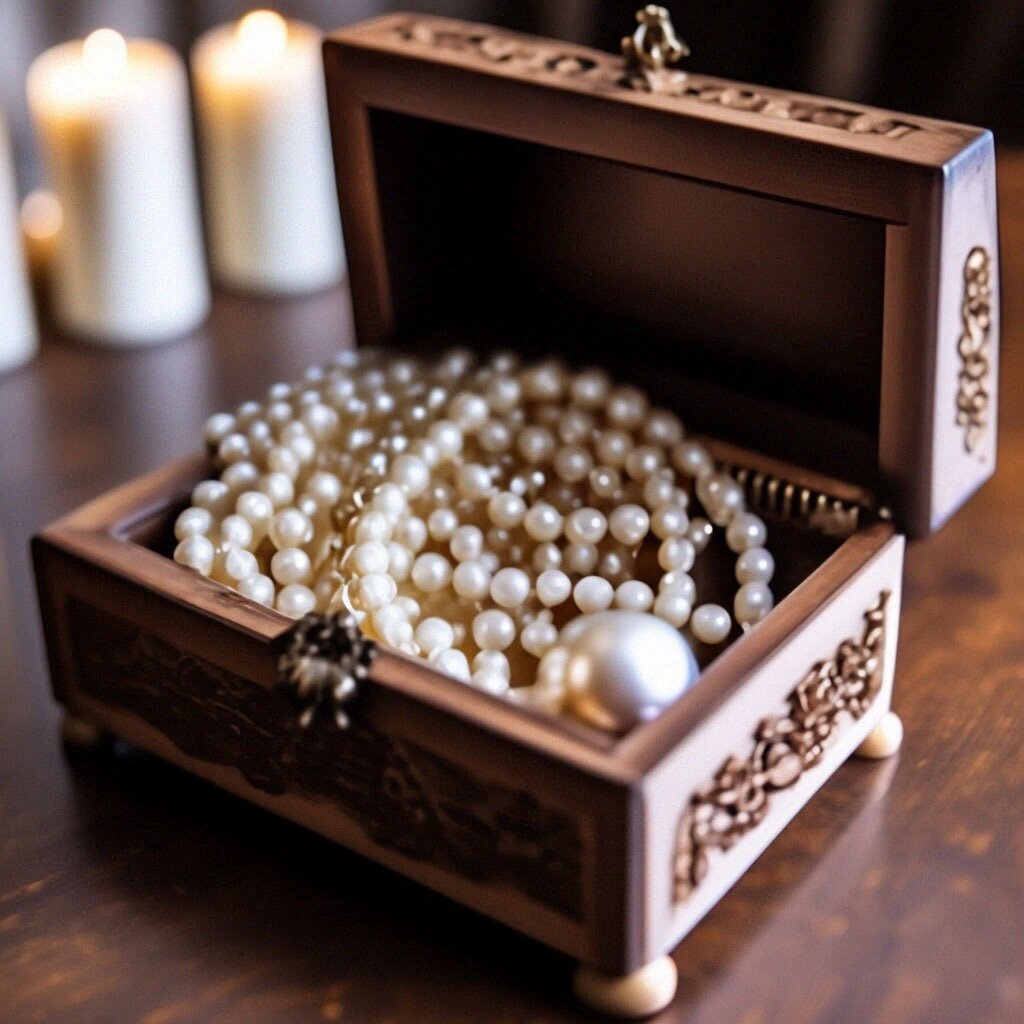 ... Жемчужные бусы жили в шкатулке... ©IrinaLevitina, 2024