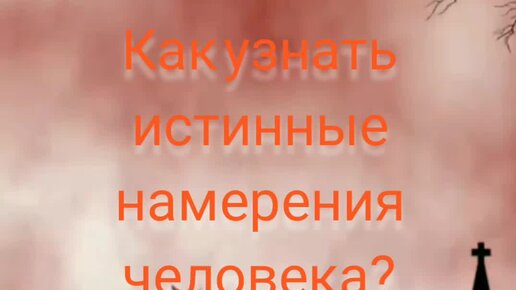 Как узнать истинные намерения человека, как он относится ко мне?