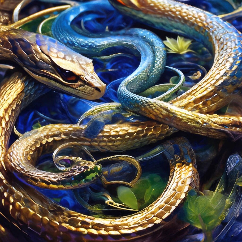 Не припомню ни одного сна со змеями или кошками, после которого бы не случилось какой нибудь пакости. Фото канала Таро Портал ( + ИИ). 