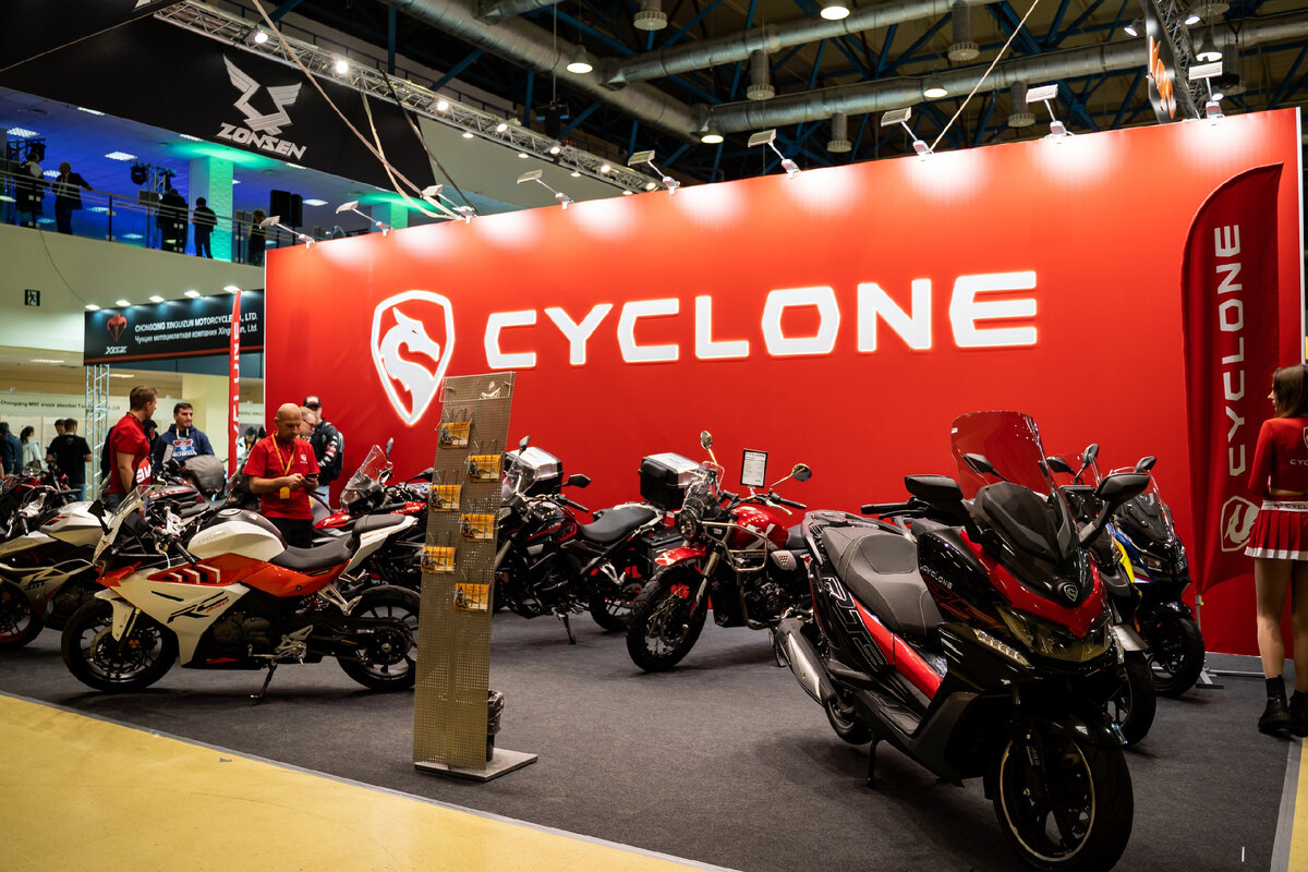 Мотоциклы и скутеры CYCLONE на выставке "Поехали-2023" (Мотозима-2023)