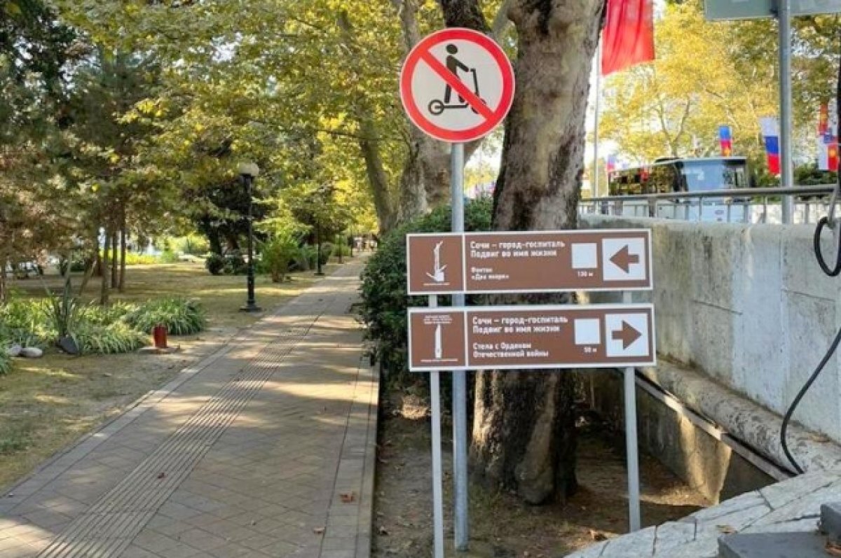    В Сочи планируют рассмотреть вопрос об увеличении зон запрета на самокаты