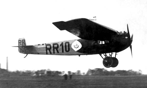 Самолет Fokker F.III компании Дерулюфт