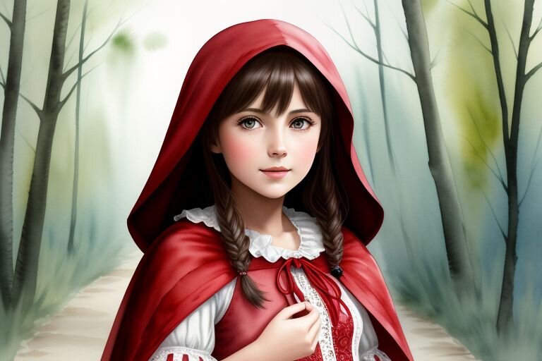 Красная Шапочка (картинки от нейронной сети (ИИ))
