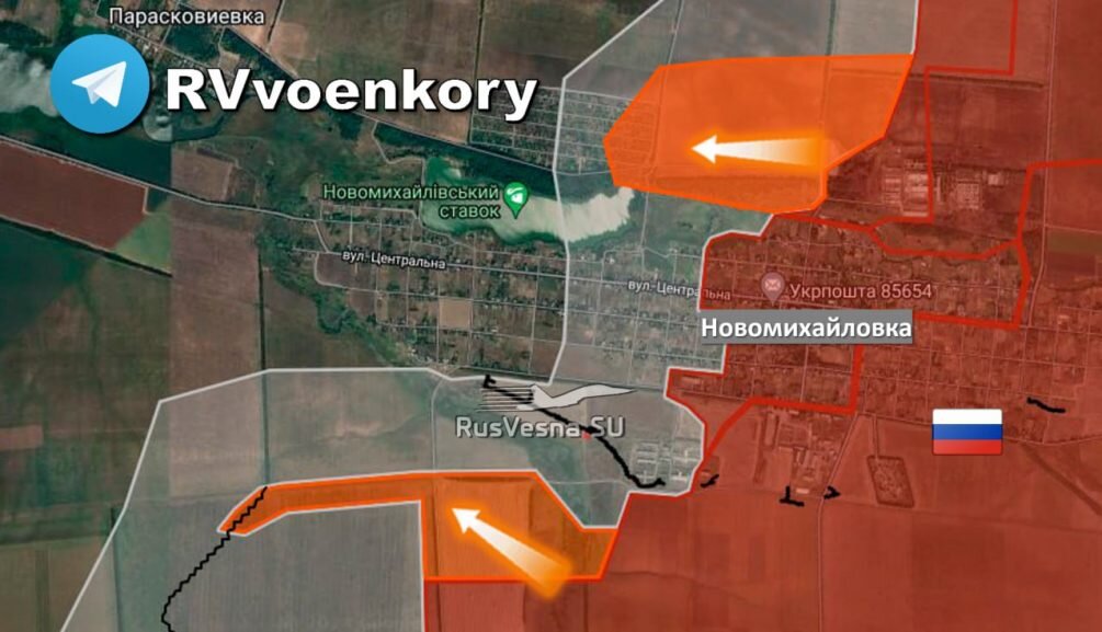    Карта СВО. Окружение Новомихайловки