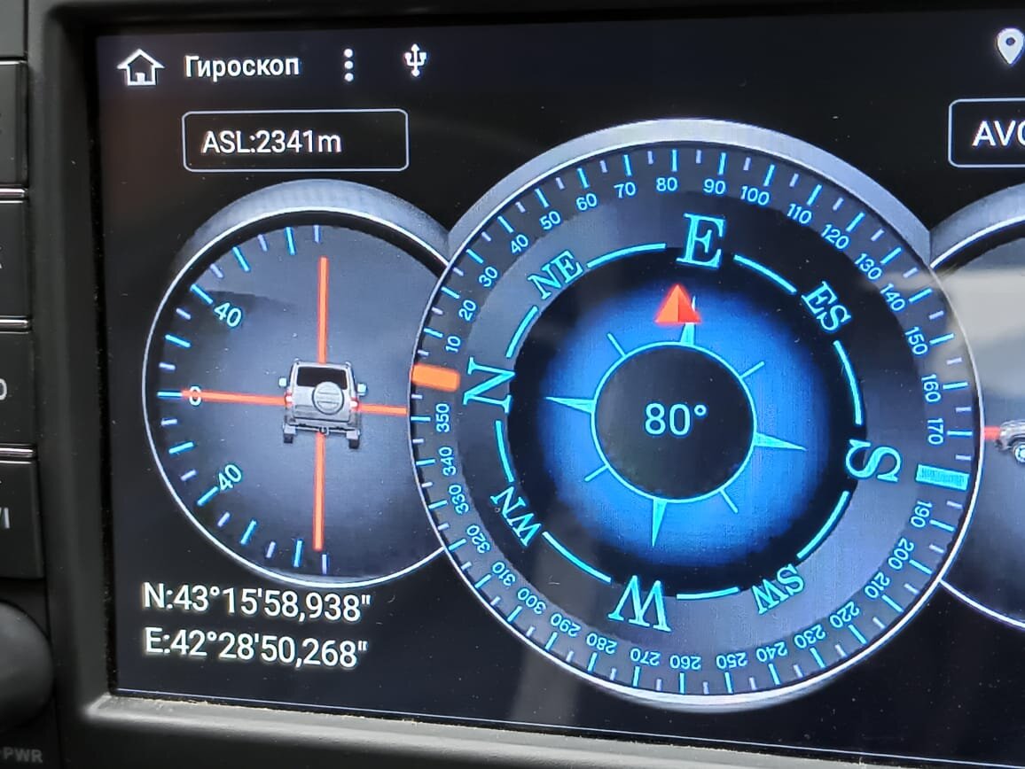 Такую высоту ущелья показал гироскоп автомобиля. 