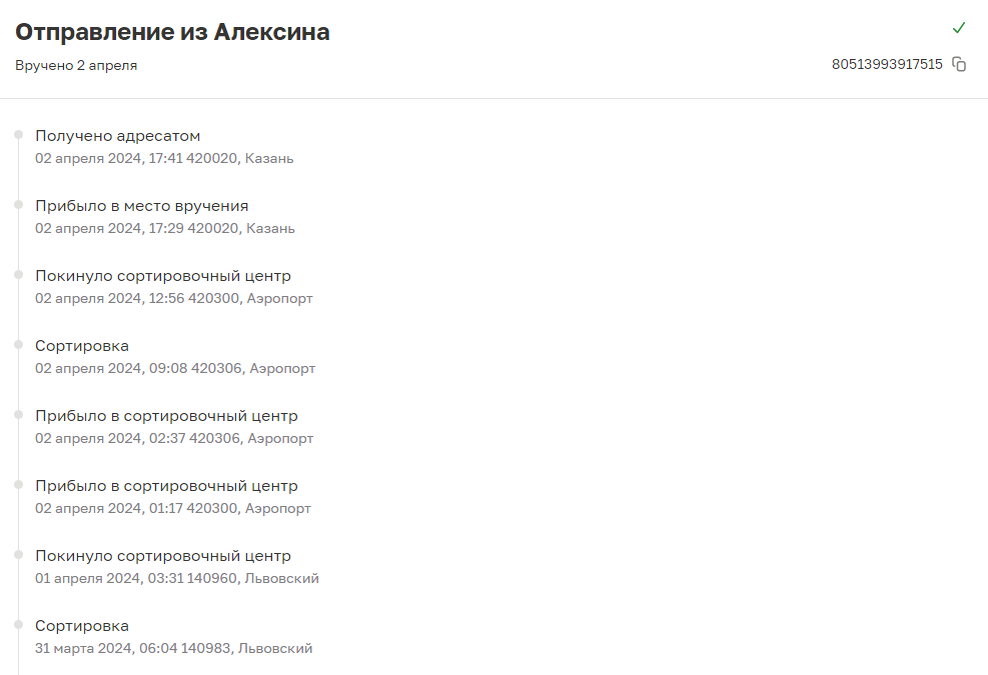 Отслеживание трека на сегодняшний день