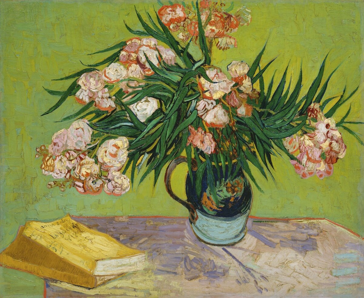 Oleanders (1888) by Vincent Van Gogh. Original from the MET Museum.