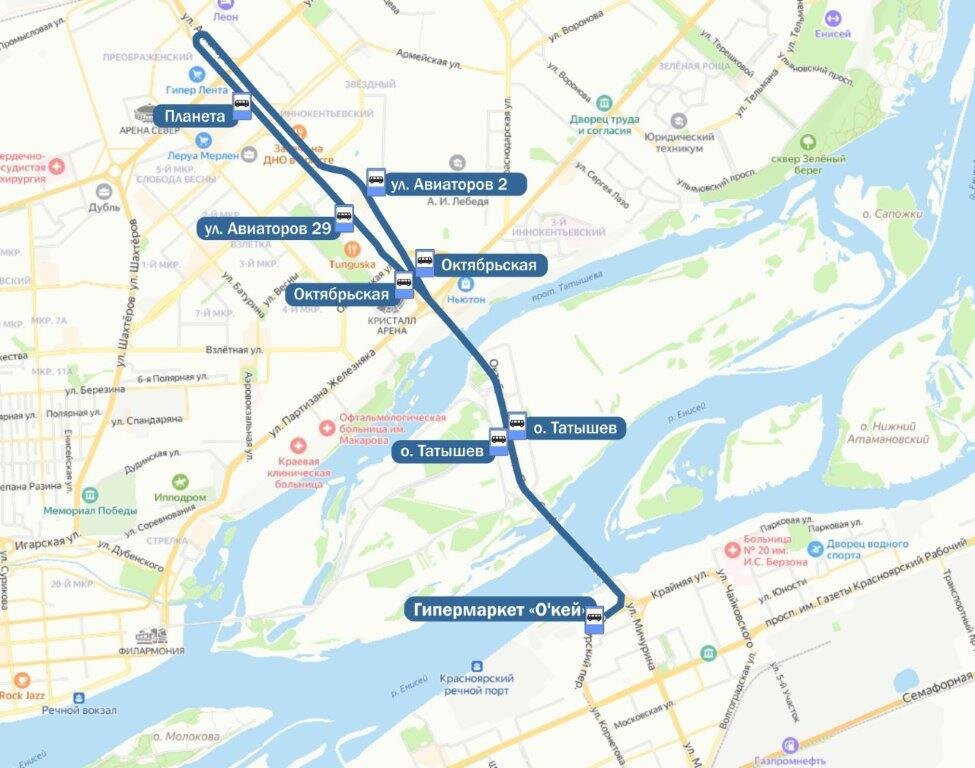    Движение шаттлов. Фото: Администрация Красноярска