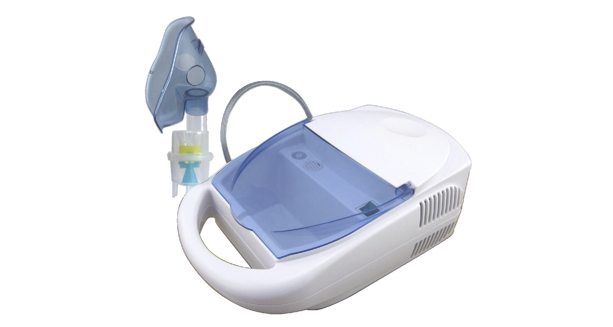 Компрессорный ингалятор Aeon A500LW06 с обычной распылительной камерой без подогрева аэрозоля. Уровень шума не более 55 дБ, ММАD 3,0 мкм, макс. производительность – не менее 0,3 мл/мин