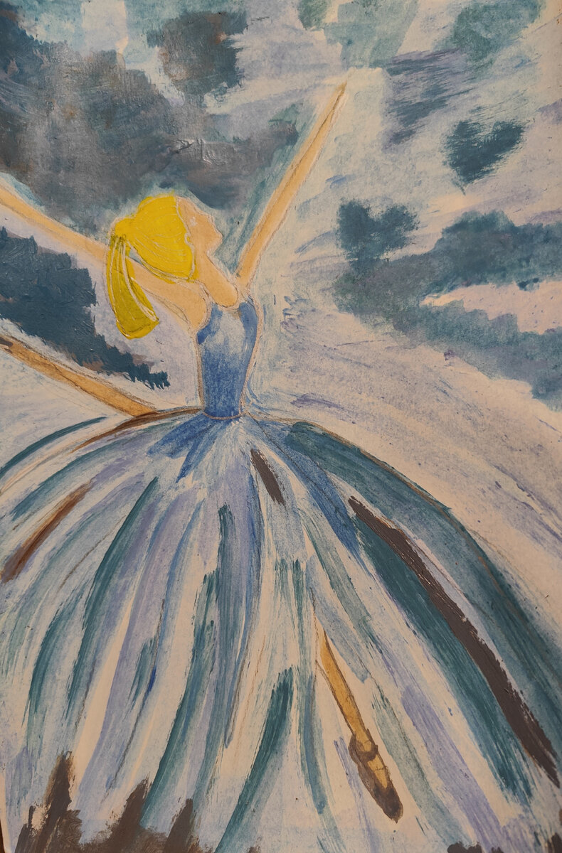 Акварель, 2023. Какая ассоциация у вас возникает, когда вы смотрите на эту картину, первая ваша мысль... 