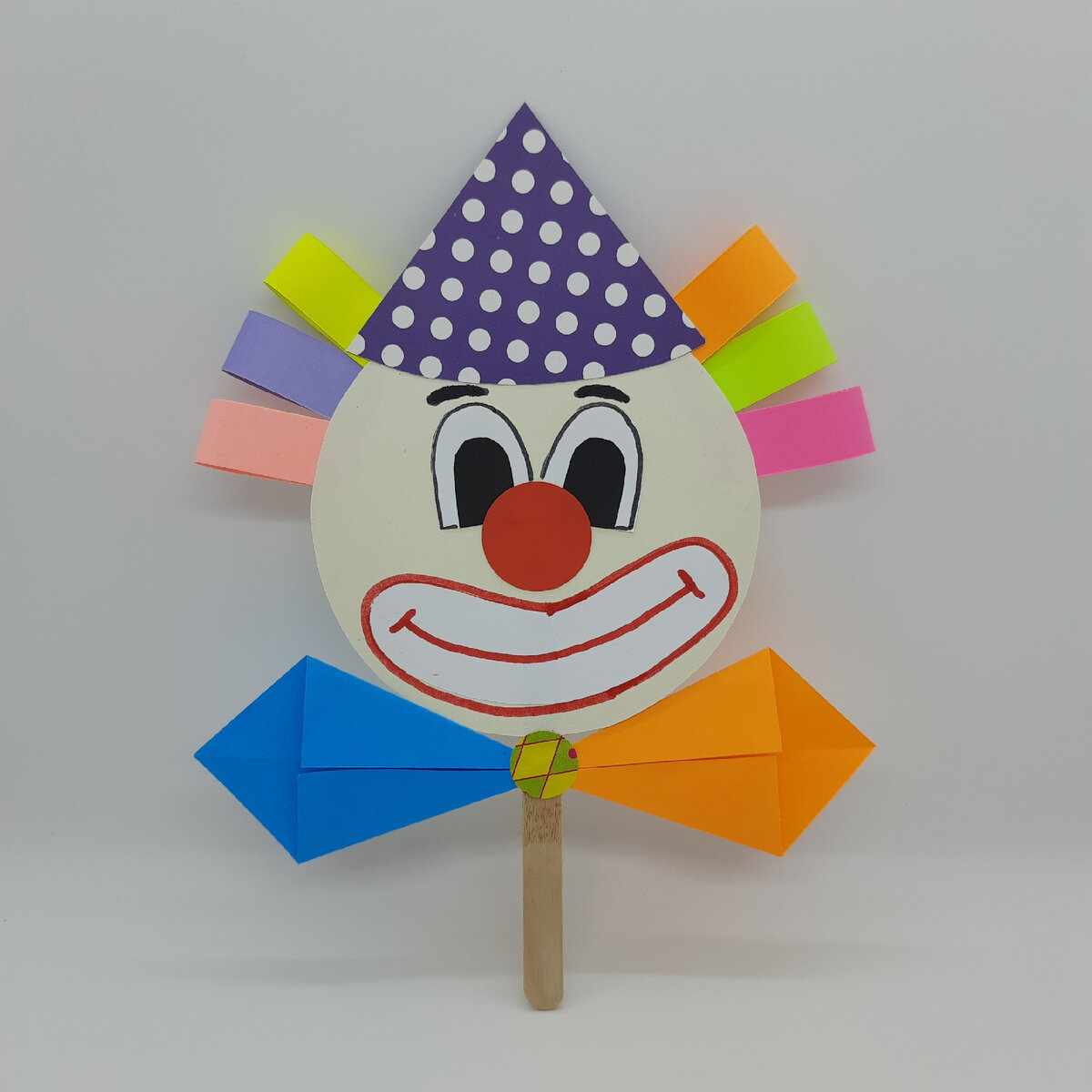 Как сделать клоуна из бумаги