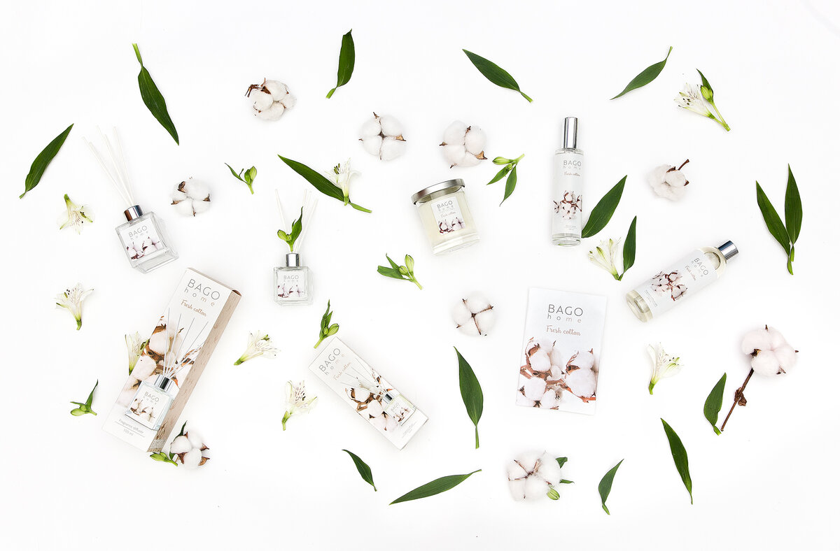 Свежий хлопок BAGO home ароматический диффузор, свеча, спрей, наполнитель для диффузора 50 мл