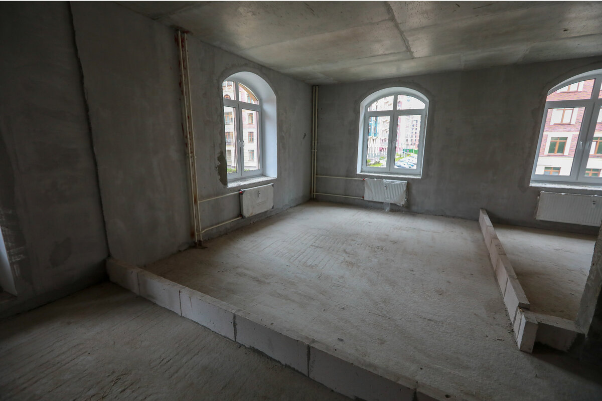 Черновая с наметкой стен.