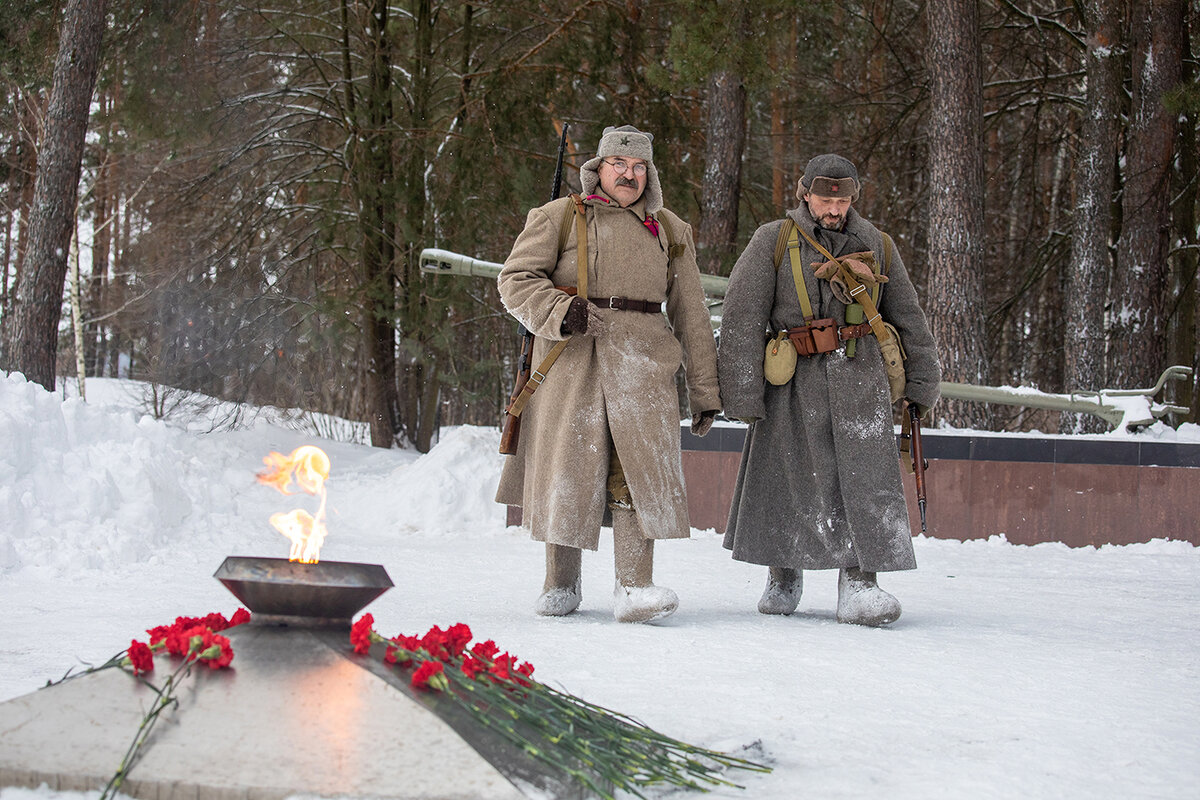 В декабре 2023 года в подмосковном Протвино, что под Серпуховом, на площадке мемориального комплекса «Рубеж обороны» состоялась реконструкция боёв за Москву зимы 1941 года.-4