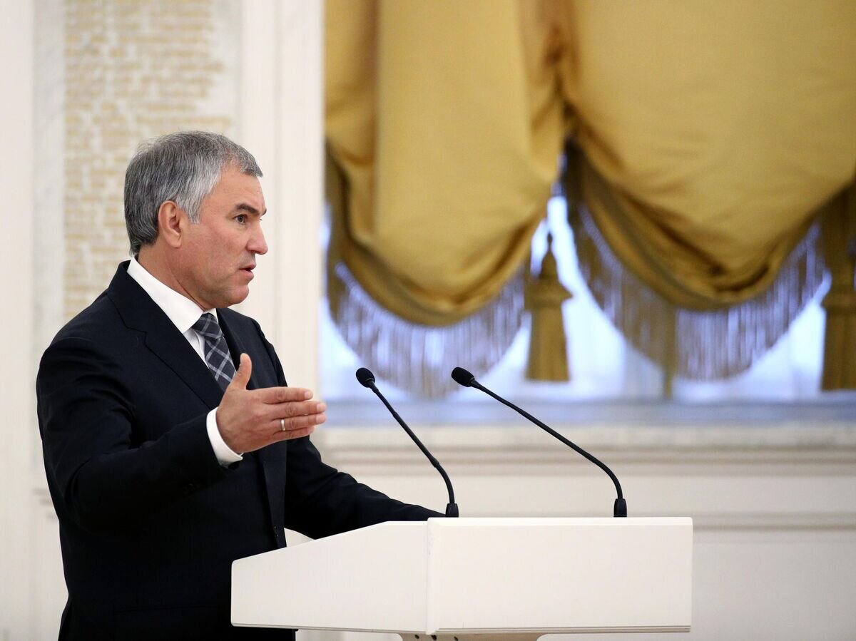    Председатель Государственной Думы РФ Вячеслав Володин © РИА Новости / Сергей Бобылев / POOL