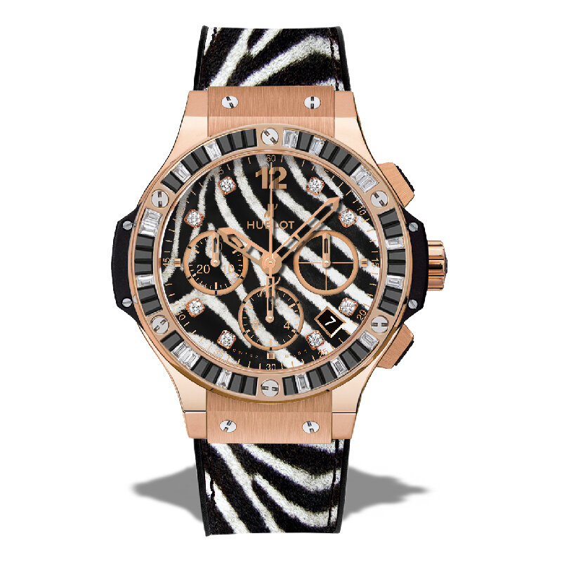 Хронограф Hublot Big Bang Zebra Bang в 41 мм корпусе из розового золота