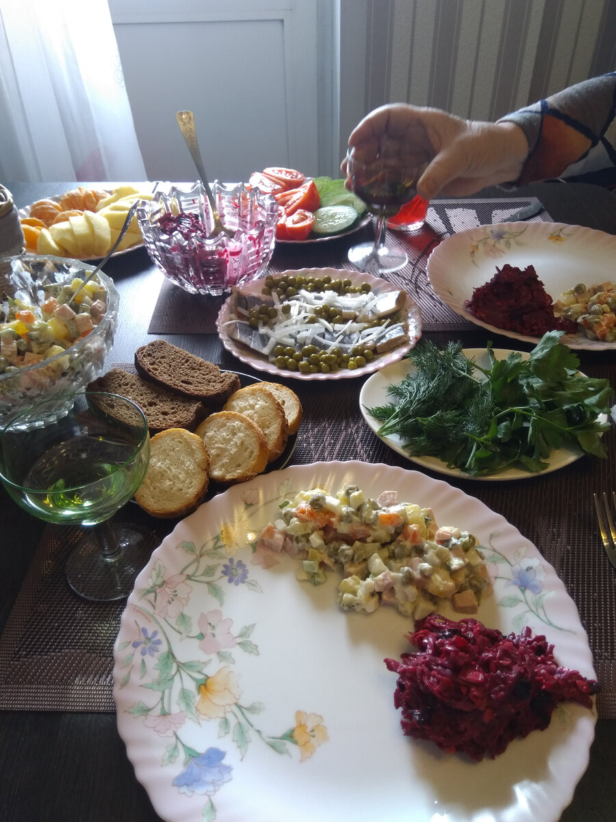 Фото автора. Люблю хрустальные салатницы и использую