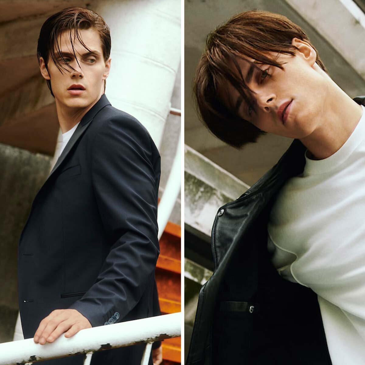 Прямые волосы со средней многослойной стрижкой 