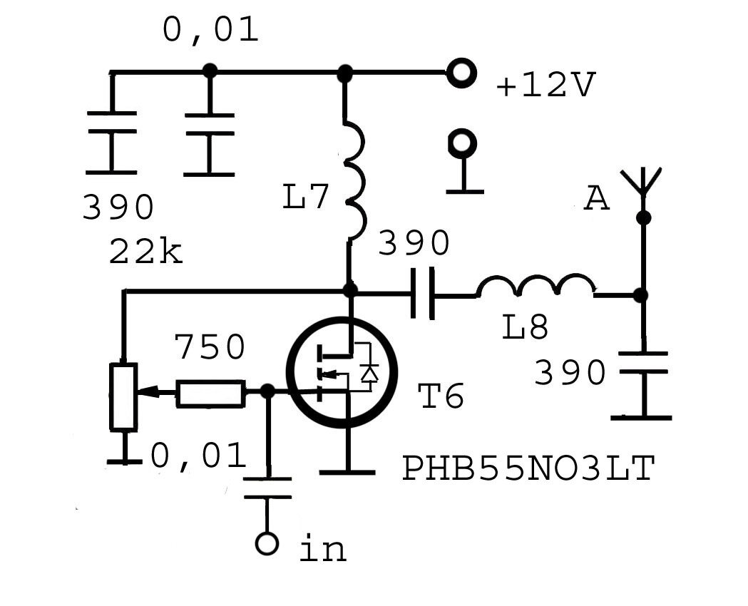 Рис. 1. Усилитель мощности.