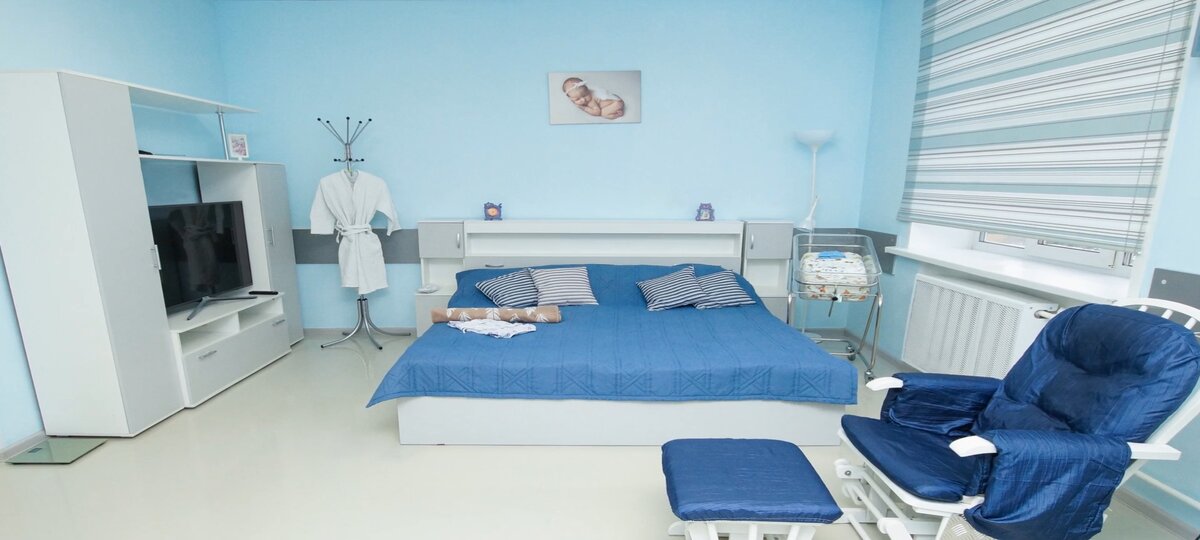 Семейная палата. Иллюстрированный материал с официального сайта перинатального центра г. Мытищи