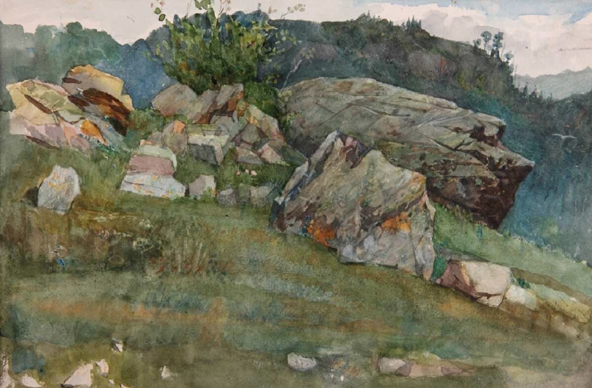 Татарская Тесь, 1873г. Акварель 23х32,4см. В.И.Суриков.