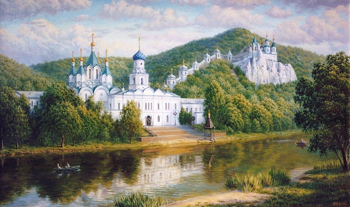 "Святогорский Успенский монастырь. Харьковская губерния". 2007 г. Холст, масло.
