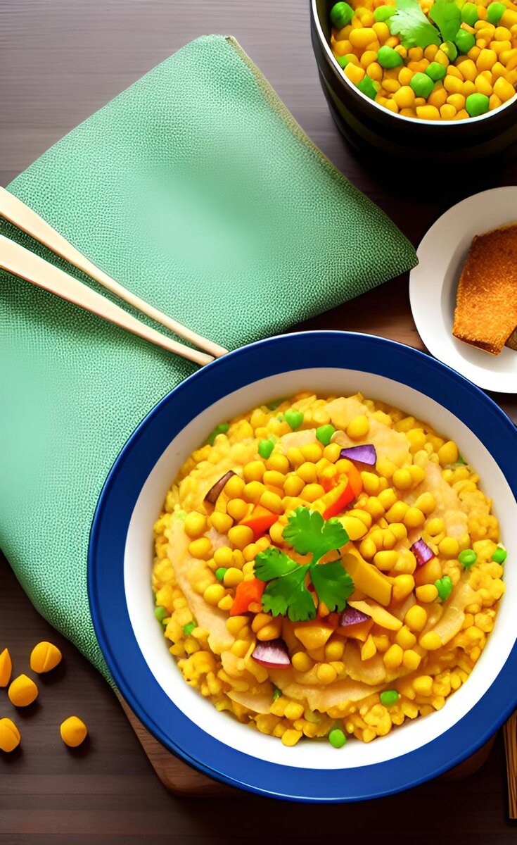 Гороховая каша с овощами