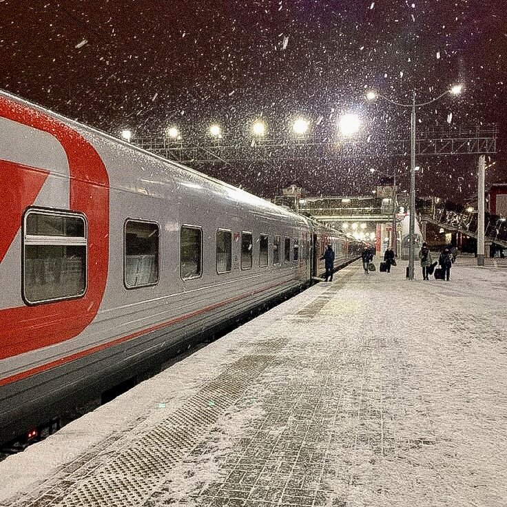 В ожидании поезда на вокзале в Москве 