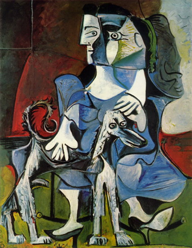 Женщина с собакой (Жаклин с Кабулом). 1962. Пабло Пикассо (1881-1973)