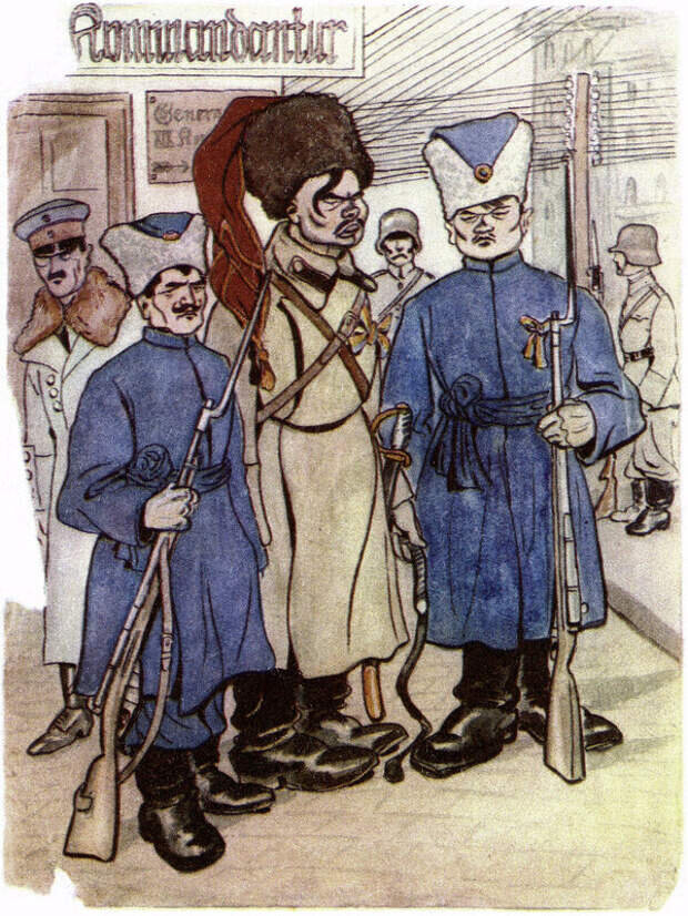 Петлюровцы с карикатуры Б. Ефимова, ещё одного свидетеля тех событий.