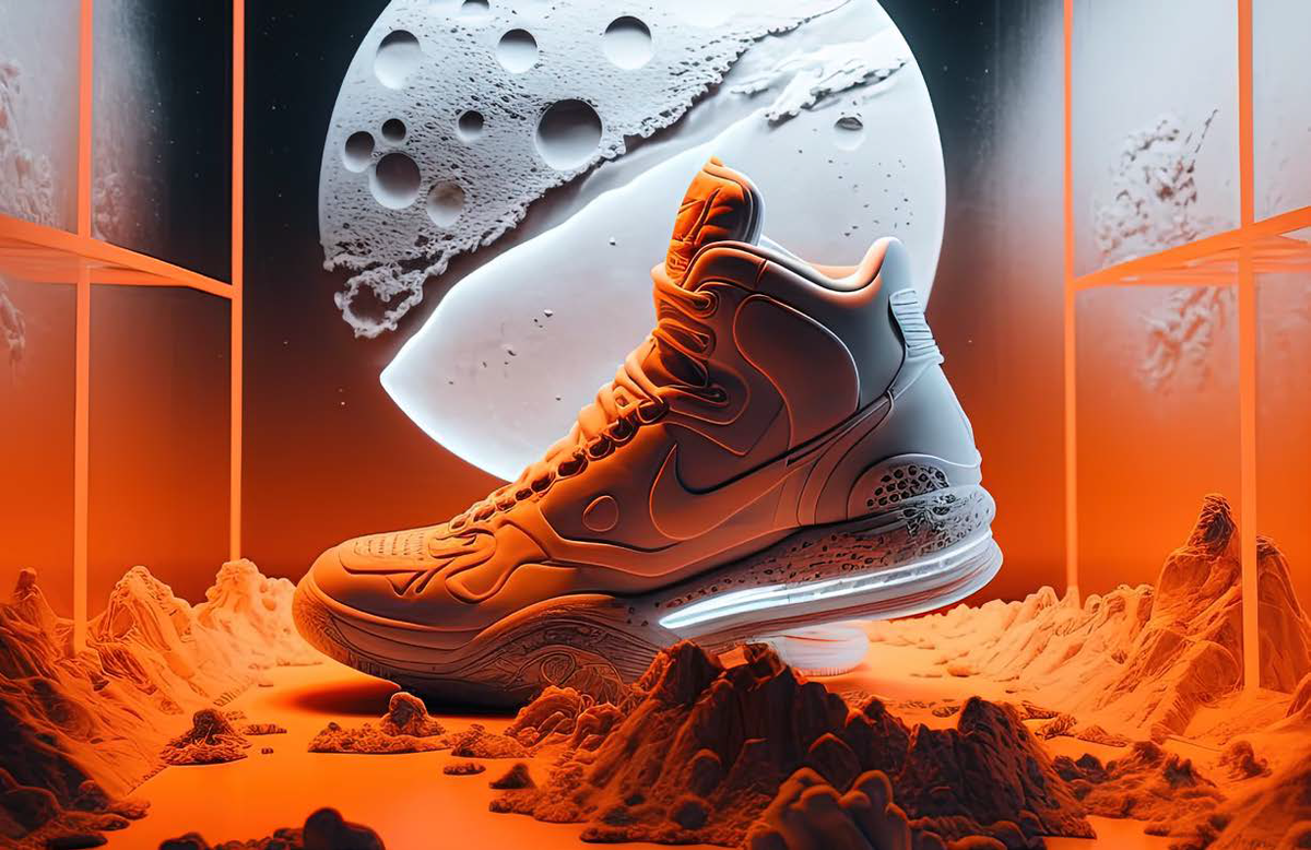AI-generated Nike concept store on Mars, Benjamin Benichou