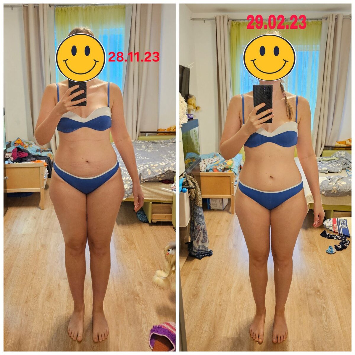 По весу немного, но визуально колоссально! У Марии и была отличная фигура, а стала просто космическая! 