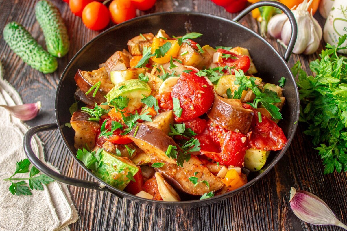 Овощное рагу без мяса рецепт пошаговый