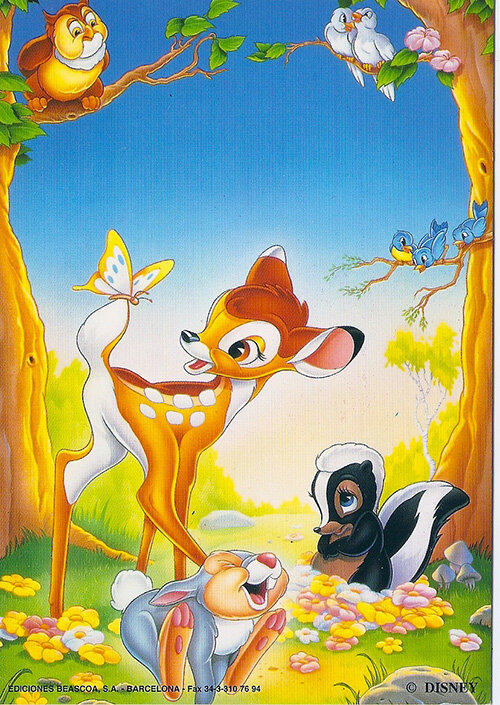 Бэмби. Открытка