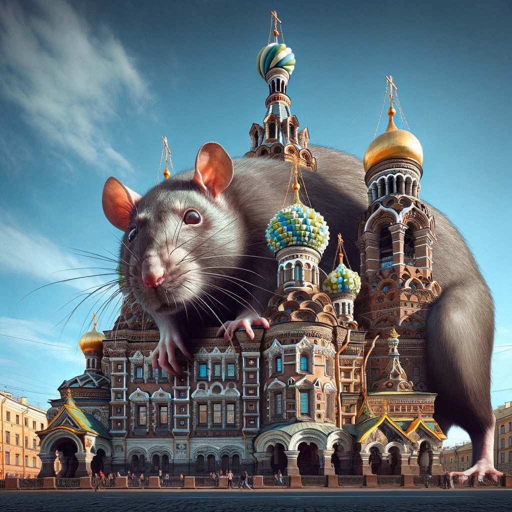 Районы с большим количеством крыс в СПб | Изображение сгенерировано DALL-E от OpenAI