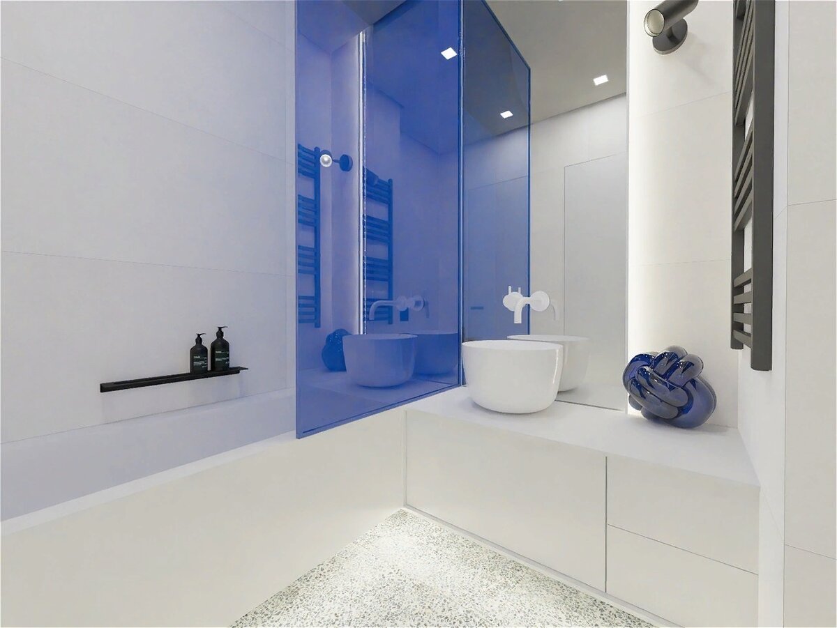 Дизайн-проект «Дали Керамика», минималистичная ванная комната