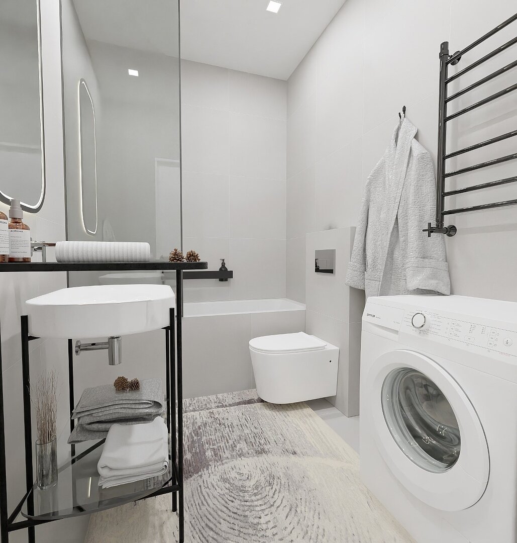 Проект Дали Керамика, белая плитка визуально расширяет пространство